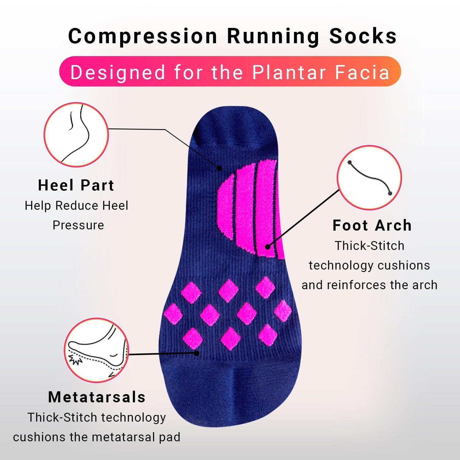 3-Pack Premium Plantar Fasciitis Compressions Socks with Advanced Arch Support (Pack of 3 Pairs) by Supply Cold Therapy at Omni Ice