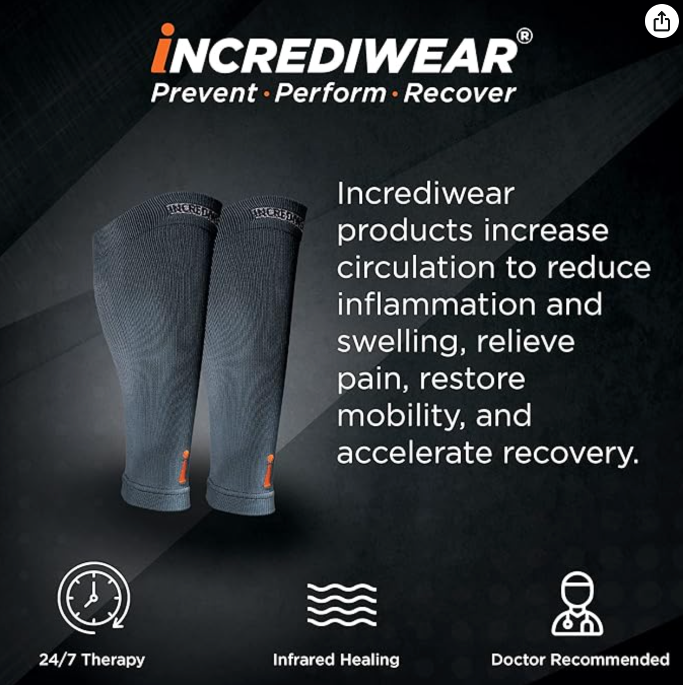 Incrediwear Calf Sleeve For Improved Circulation