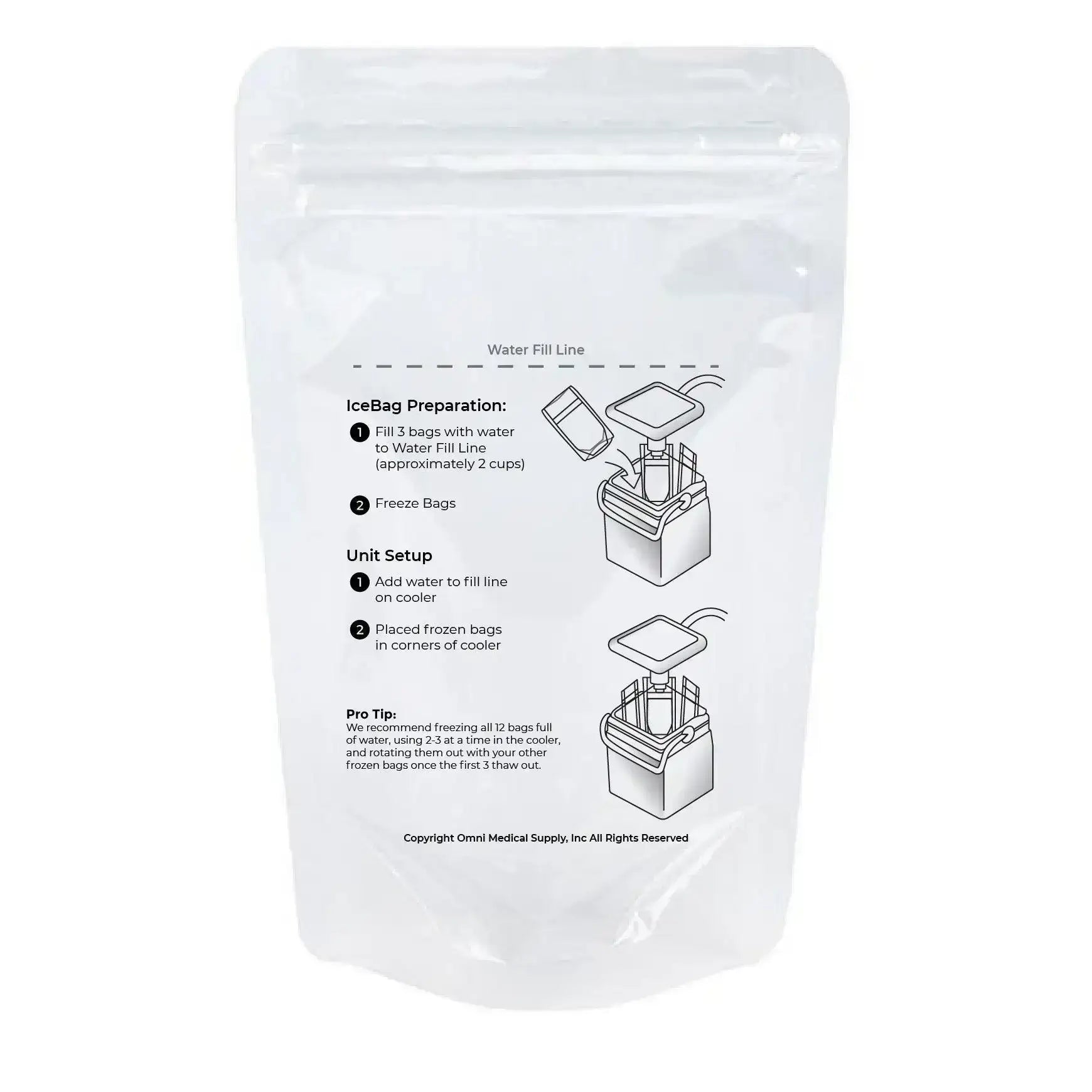 Ice Freeze Bags (Kit of 12) by Omni Ice™ - Supply DME