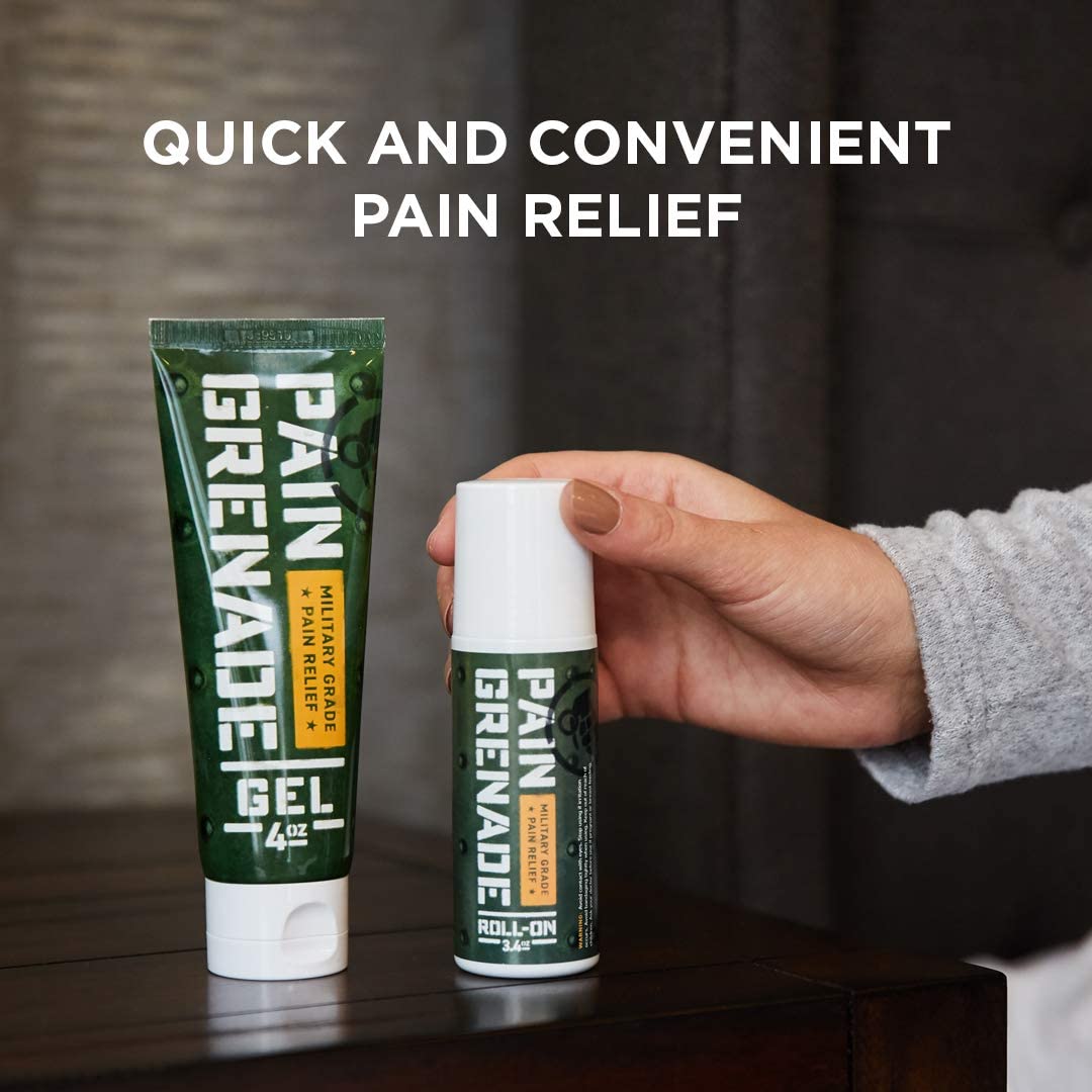 Pain Grenade Roll On Pain Relief - Roll On Muscle Pain Reliever for Pain & Arthritis – with Arnica, Menthol & Camphor