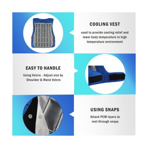 Phase Change Cooling Vest by Icy Wrap for Men & Women, Hot Weather, Ice Refle...