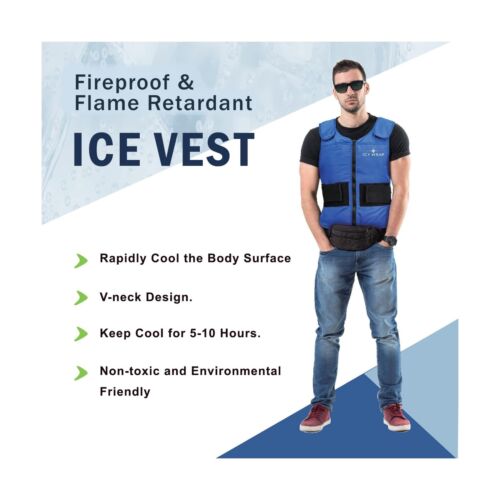 Phase Change Cooling Vest by Icy Wrap for Men & Women, Hot Weather, Ice Refle...