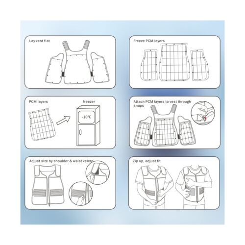 Phase Change Cooling Vest by Icy Wrap for Men & Women, Hot Weather, Ice Refle...
