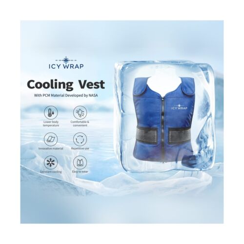 Phase Change Cooling Vest by Icy Wrap for Men & Women, Hot Weather, Ice Refle...