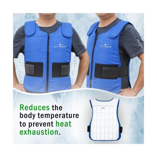 Phase Change Cooling Vest by Icy Wrap for Men & Women, Hot Weather, Ice Refle...