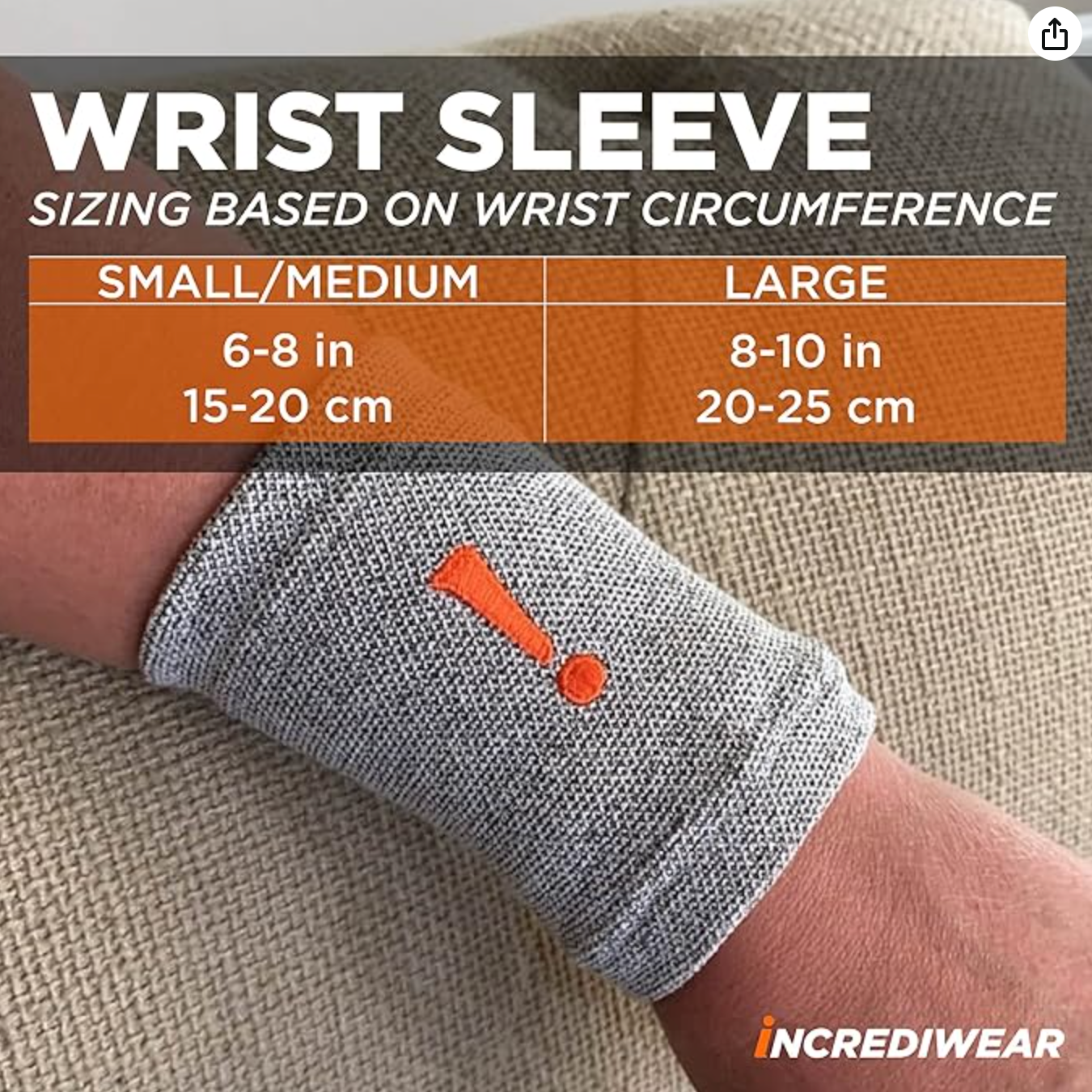 Incrediwear Wrist Sleeve For Improved Circulation