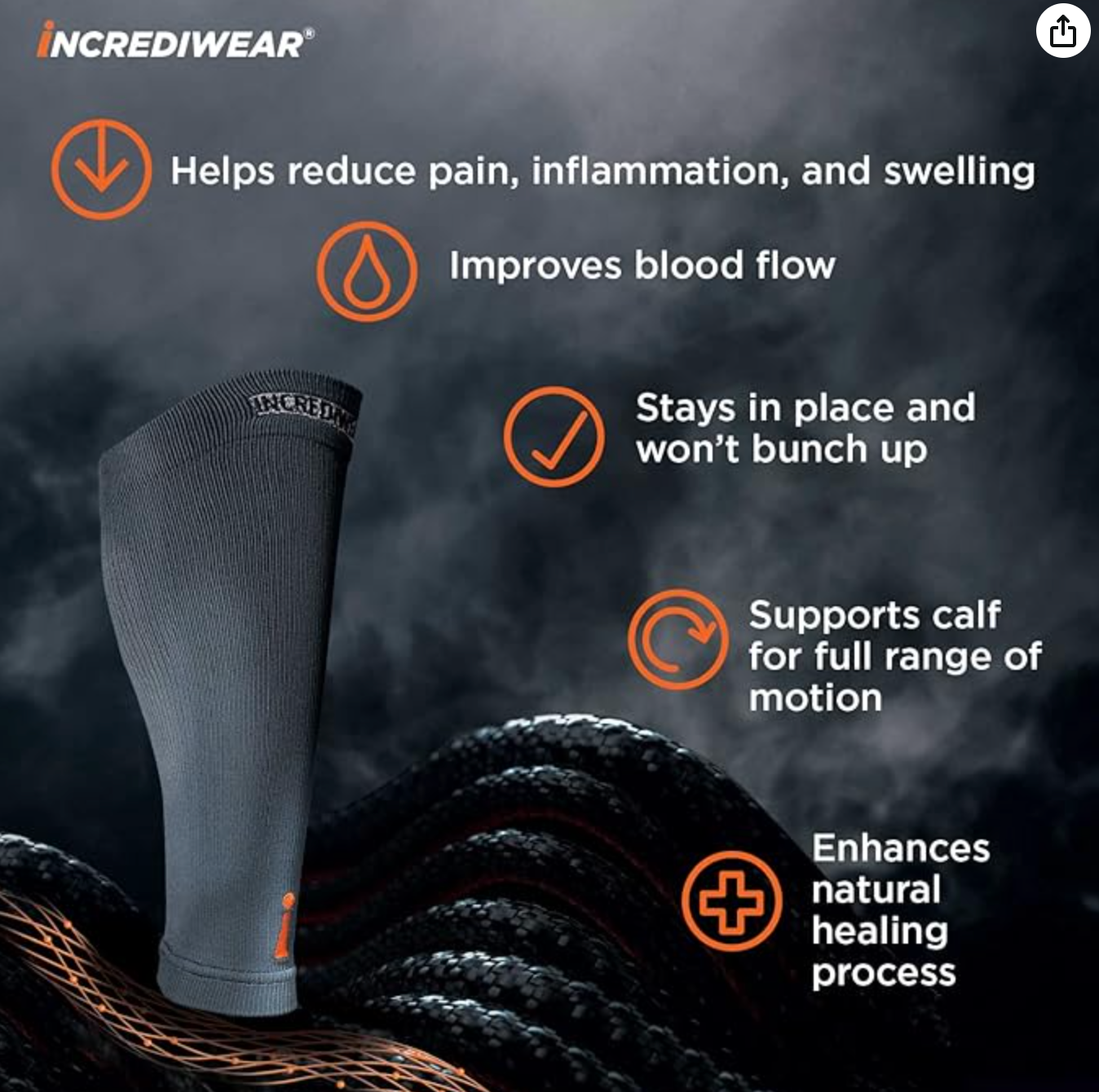 Incrediwear Calf Sleeve For Improved Circulation